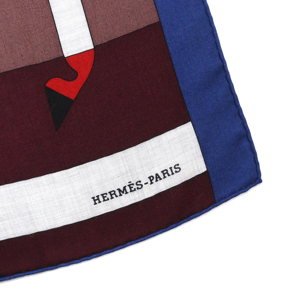 Pristine HERMES Scarf ROCABAR Carre 140 Cashmere Women 242708S Used