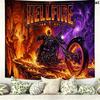 Horseman of Hell Wall Tapestry Aesthetic Wall Hanging Printed Fabric Blanket Decorative Tapestries for Bedroom Living Room Home Decor