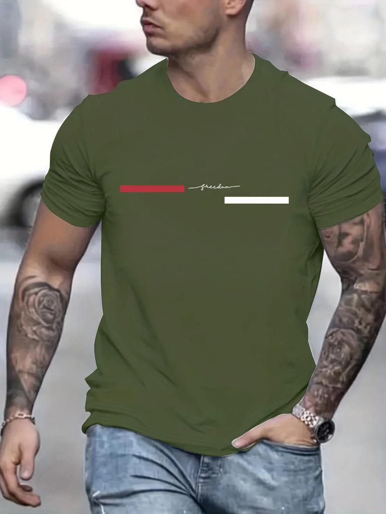 Man short sleeve T-shirt Letter Print Round Neck Breathable Streetwear Oversized Tee Casual Fashion High quality Clothing