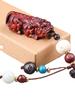 Purple Sandalwood Pixiu Keychain Pendant: Handmade Creative Ornament Buckle.