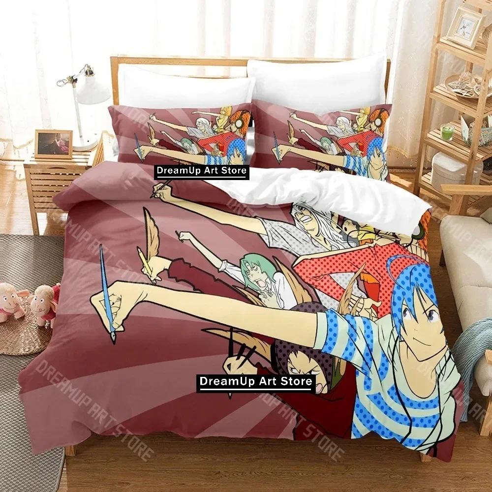 3D Print Bakuman Bedding Set Single Twin Full Queen King Size Bed Set Adult Kid Bedroom Duvetcover Sets 3D Print Anime Bed Sheet