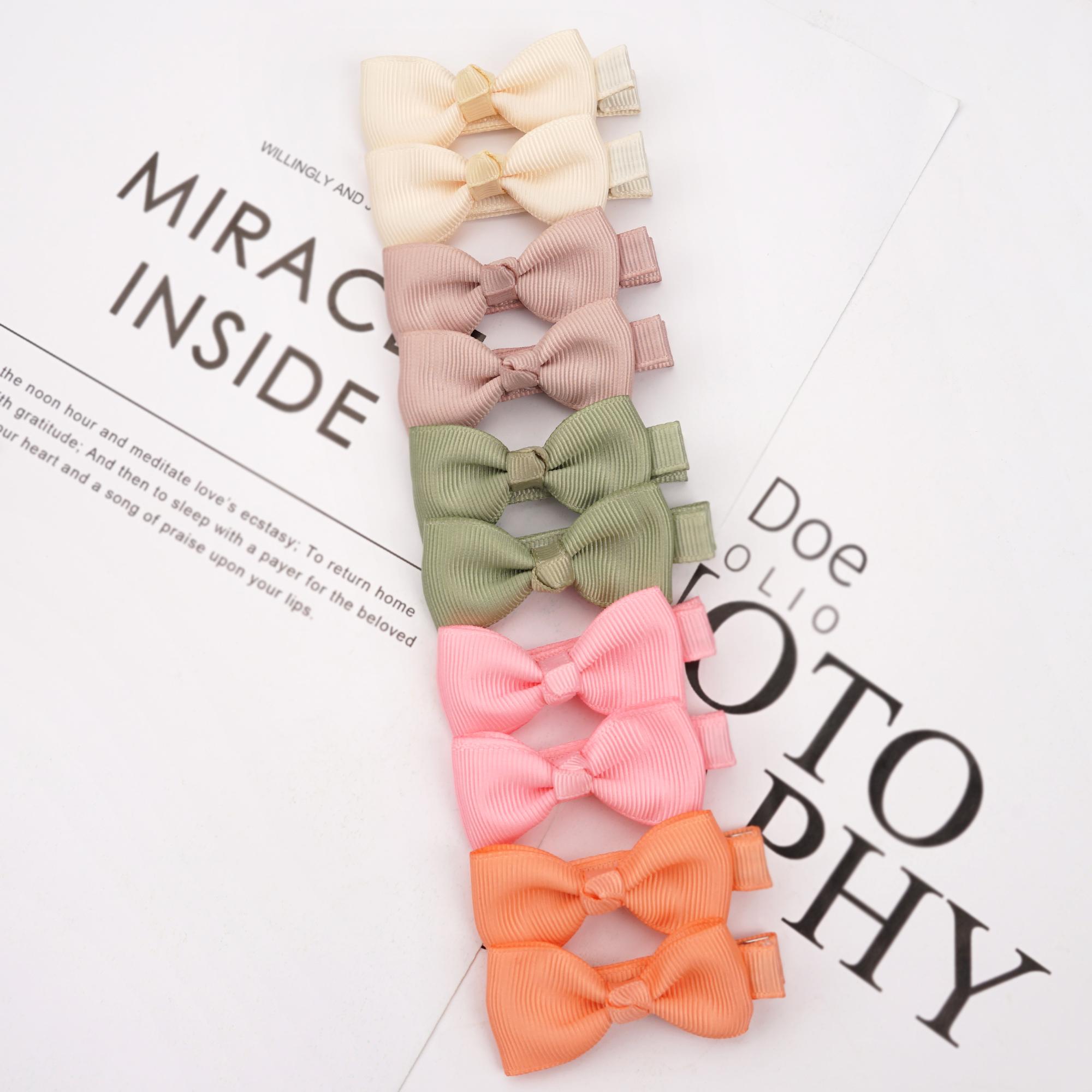 

10/20 Pcs Boutique Tiny Baby Bows Grosgrain 2 Hair Bows Non-Slip Full Lined Alligator Clips for Baby Girls Toddlers