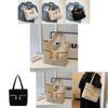 Stylish Large Capacity Women's Canvas Tote Bag Vintage Casual Shoulder Purse