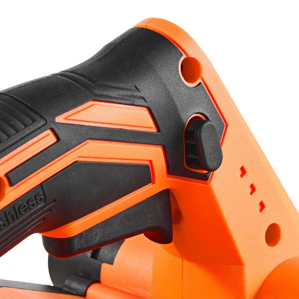 Cordless Handheld Planer, 82 mm Cut Width, 15000 RPM Electric Hand Wood Planer with 4 Ah 18V Lithium Battery, Brushless Motor, Adjustable Cut Depth,