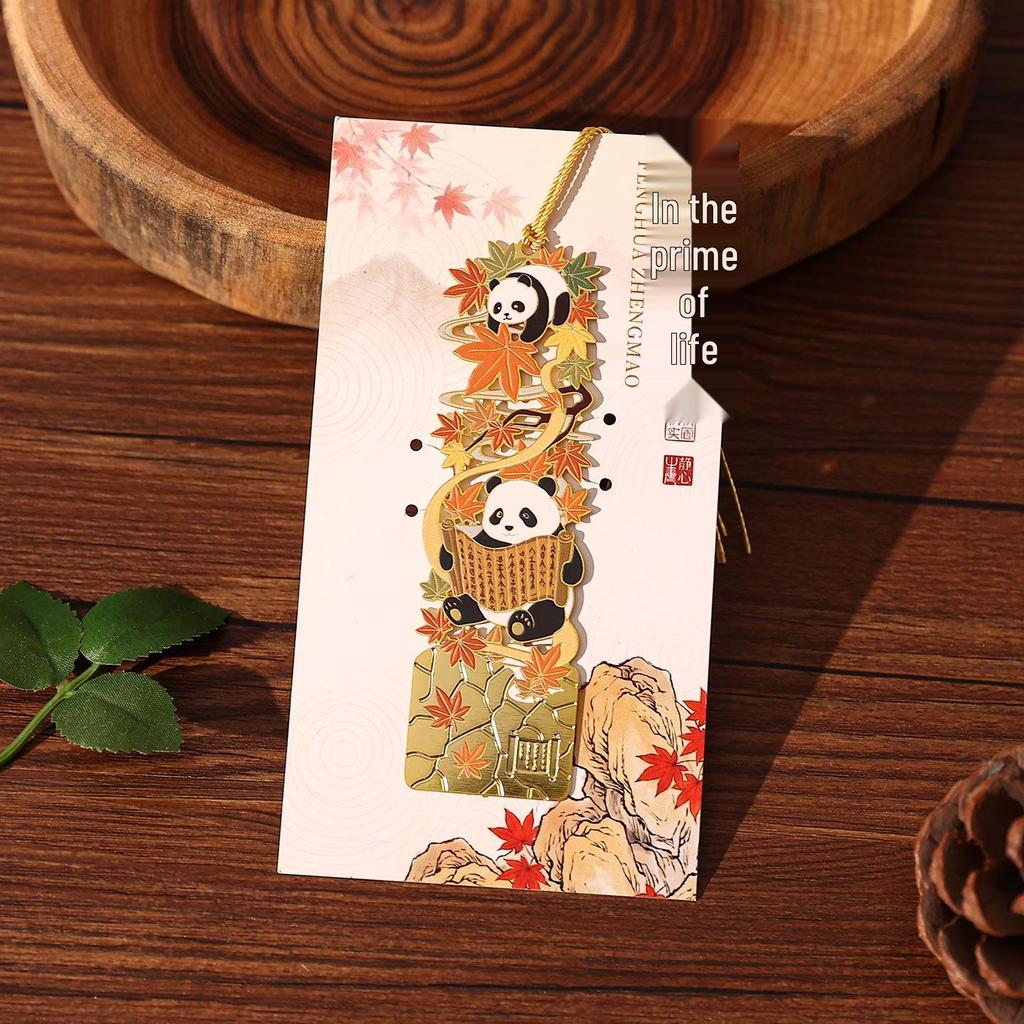 Adorable Panda Metal Bookmark - Festival Souvenir & Children's Reading Page Holder Gift