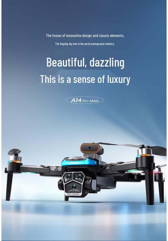 A14 GPS Drone: 4.5-Inch Screen, Brushless, Auto-Return, Intelligent Obstacle Avoidance, Optical Flow Control