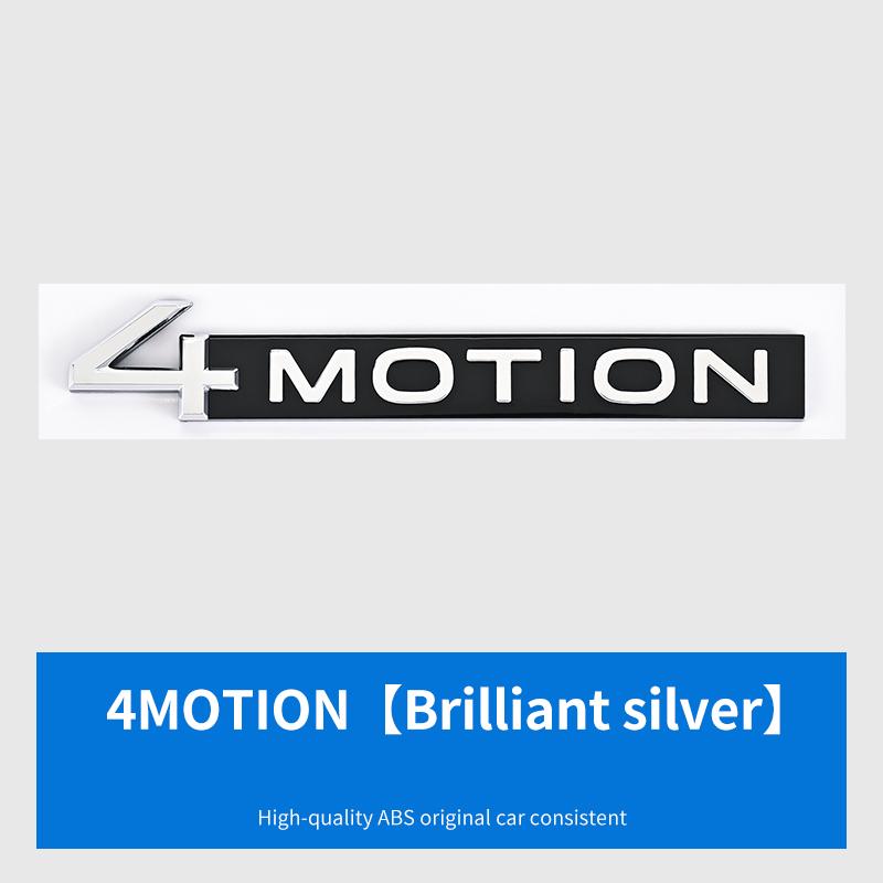 XJBRL1 Glossy Black 4MOTION Trunk Badge Emblem Compatible with Select VW Models Like Tiguan Touareg Golf Passat - Rear Lid Sticker
