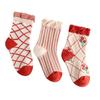 Set of 3 Pair Breathable Children's Ankle Socks Elastic Cuffs Lovely Lace Design Daily Comfortable Hosiery