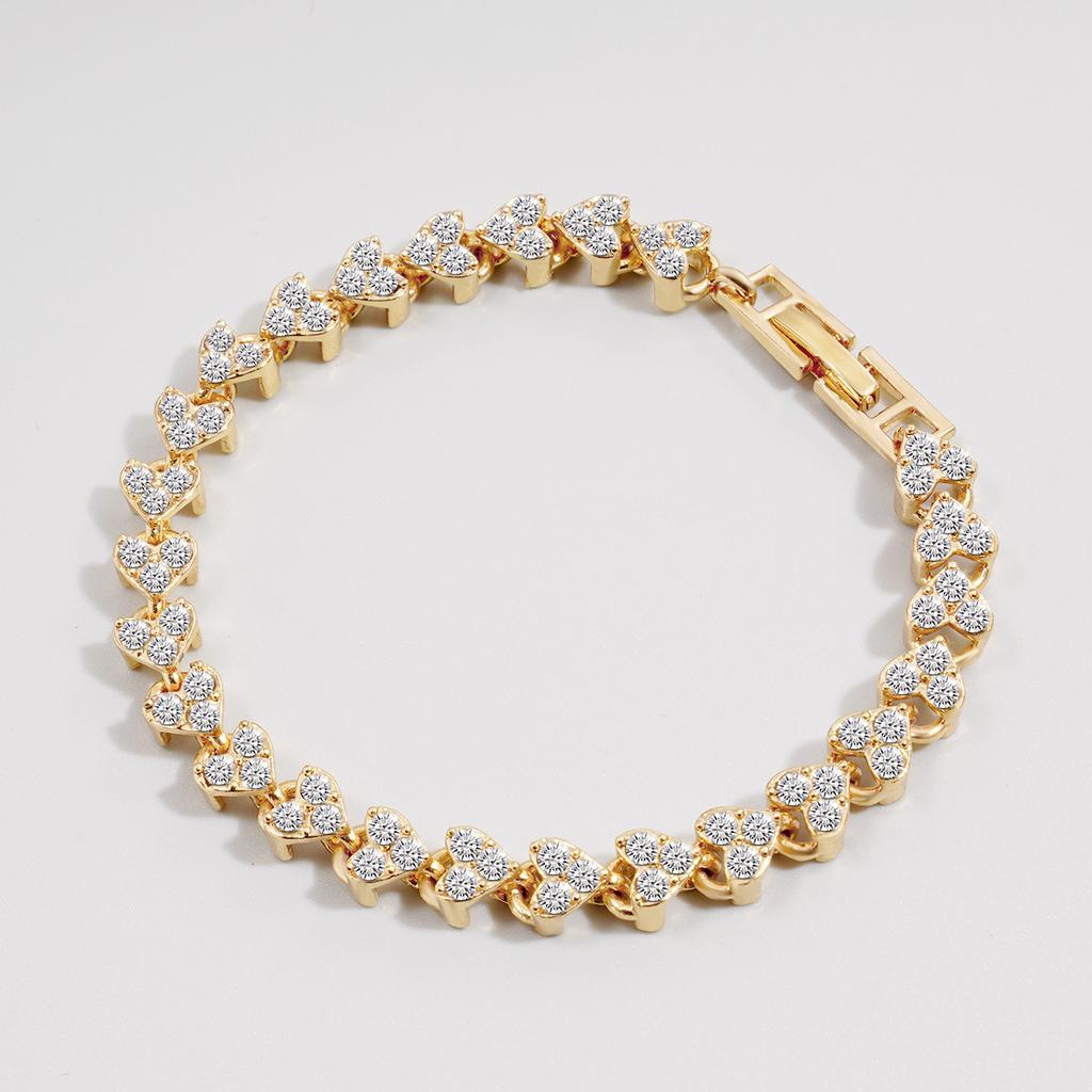 Heart-shaped Zircon Roman Bracelet Women's Exquisite High-end Jewelry