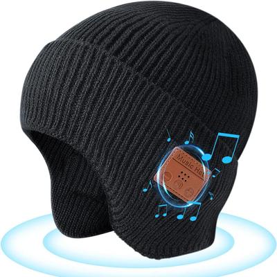 Unisex Dzianinowa Czapka Muzyczna Bluetooth z Wbudowanymi Słuchawkami - Ciepła, Gruba Zimowa Konstrukcja Zakrywająca Uszy