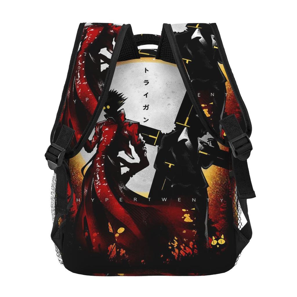 Trigun Vash Anime Manga Student Backpack School Bag Hiking Travel Daypack for Boys Girls Fashion Bookbag Shoulder Bags