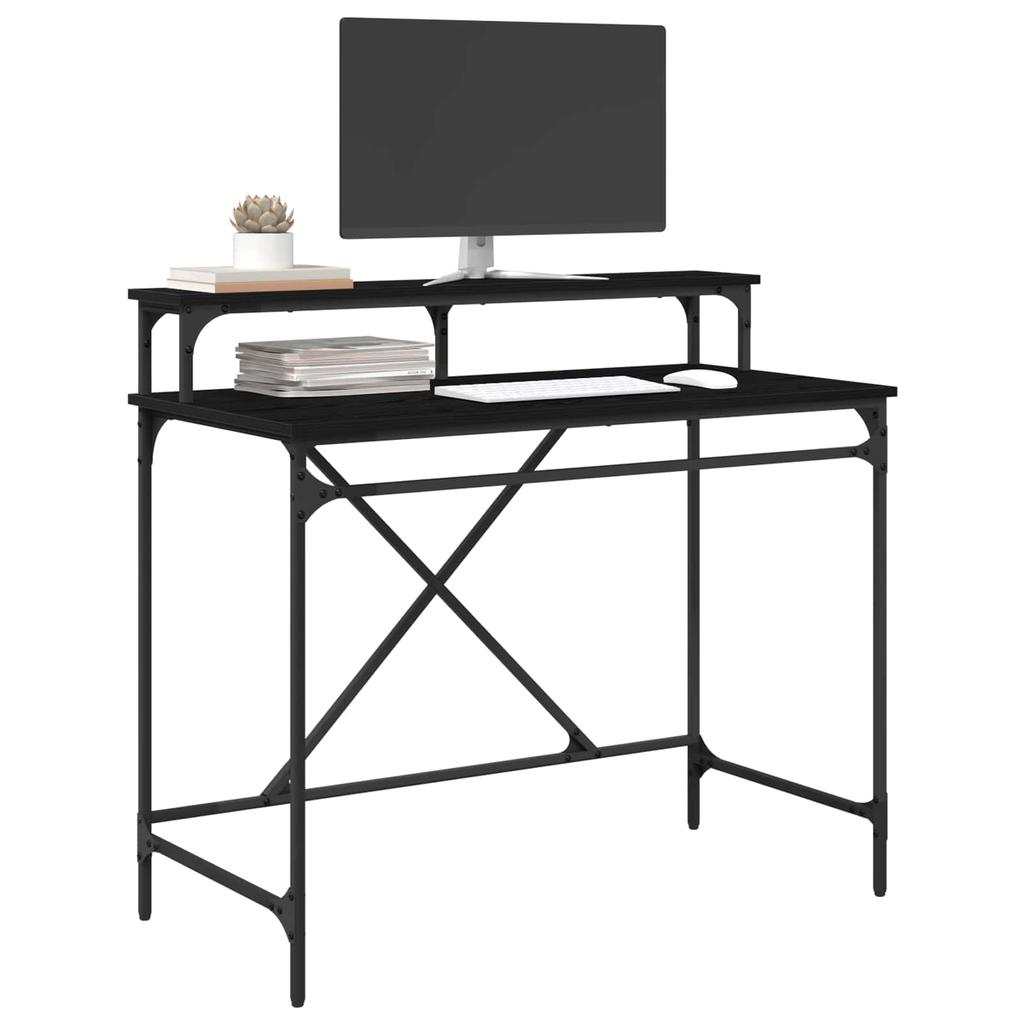 Desk Black Oak Effect 100 x 50 x 90 cm
