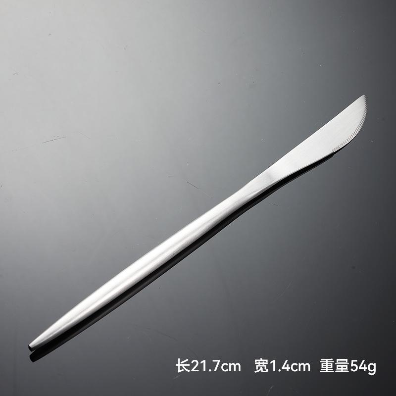 304 stainless steel matte Portuguese western food knives, forks and spoons multi-specification desserts restaurant value tableware gifts