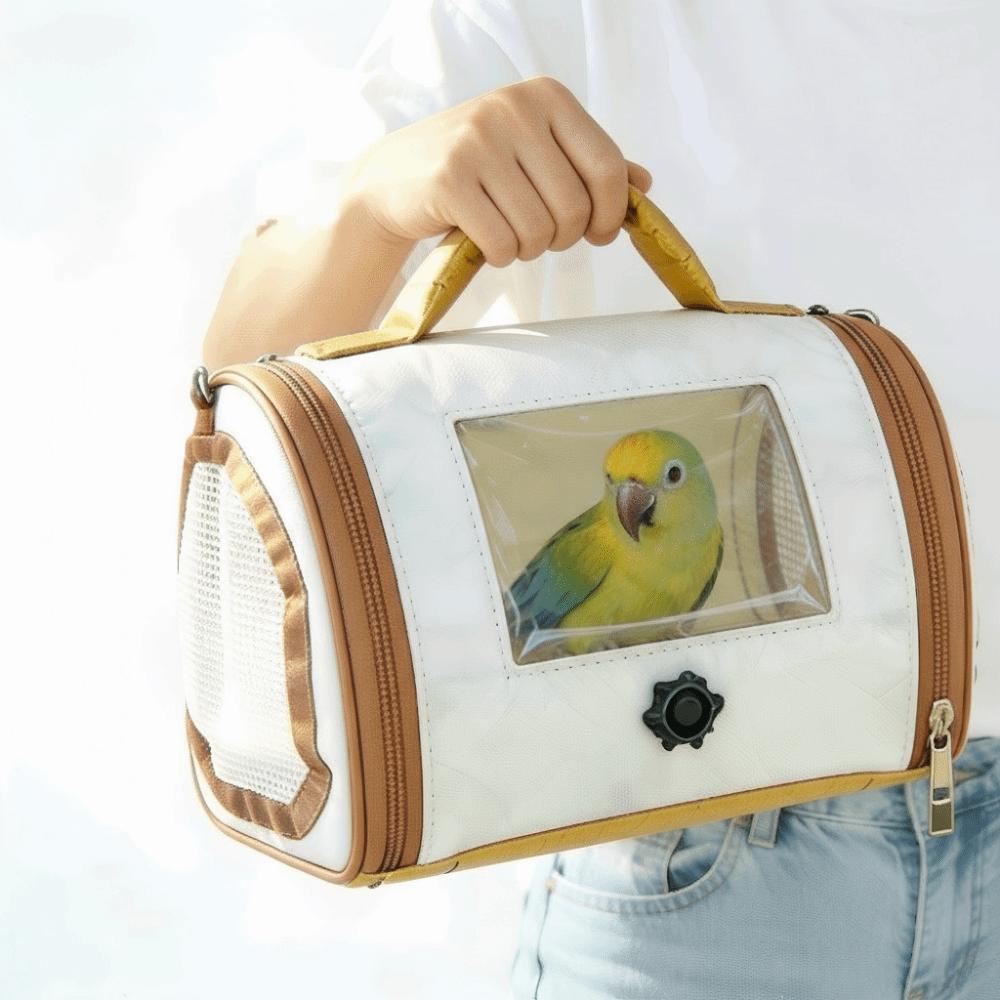 Transparent Window Parrot Carrier Bag Breathable Holes Bird Transport Cage  Activities