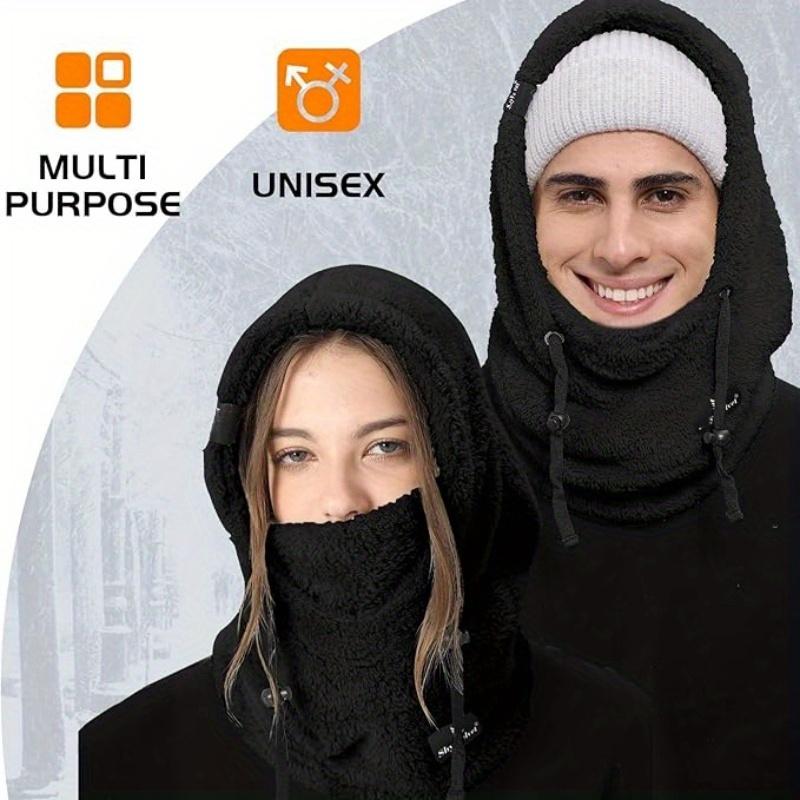 Passamontagna Invernale Maschera da Sci Antivento Termica Addensata Peluche Copri Viso Cappello con Cappuccio Anti-Freddo Sport all'Aperto Ciclismo Corsa Cappellino