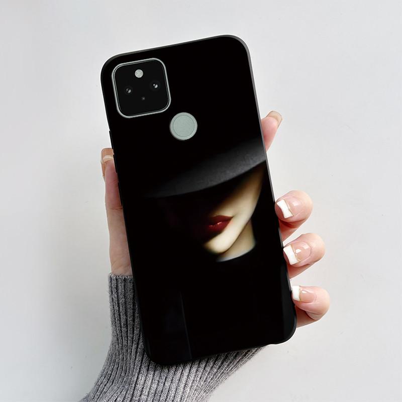 For Google Pixel 5 5A Case Cute Cat Cartoon Love Heart Silicone Soft TPU Back Cover For Pixel 5 5a Shockproof Protective Coque
