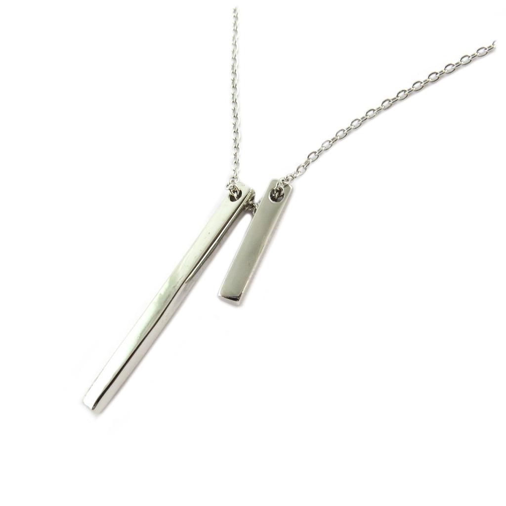 Les Trésors De Lily [Q1073] - Silver 'Choreography' Silver Necklace (rhodium-plated) - 43 Cm 30 Mm