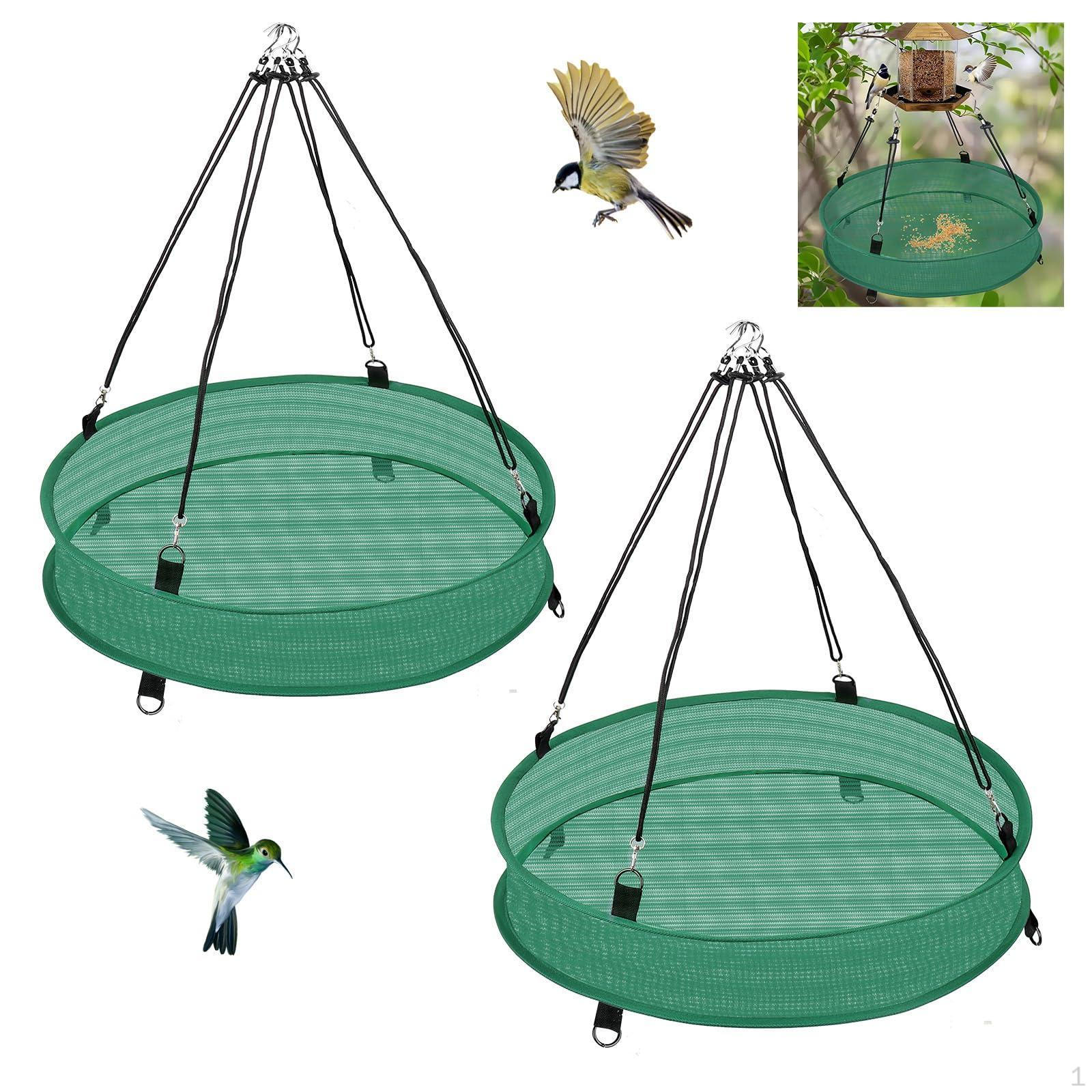 

2x Bird Seed Catcher Tray Hanging Universal Practical Simple Installation Feeder Hoop