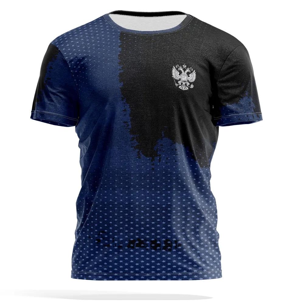 Russia Emblem Graphic Customized Unisex T-shirts Summer Loose Oversized Tees Men Women And Kids Casual Short Sleeve Pullover