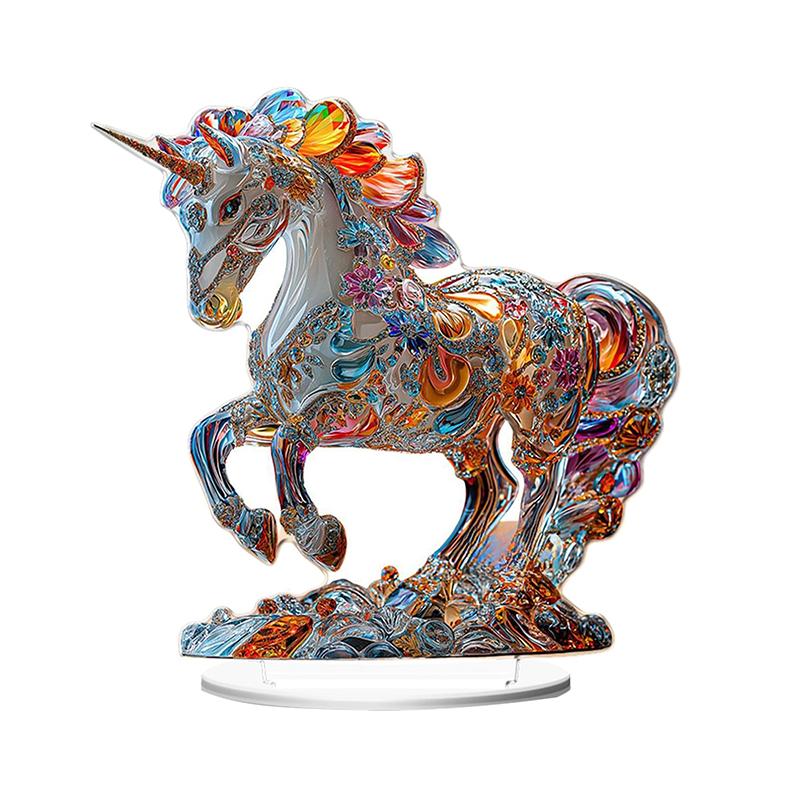 2D Acrylic Ornament 2026 Year Of The Horse Desktop Decorate Miniature Statue Pony Festival Decor Home Office New Year Gift