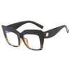 Oversized Women's Glasses Frame  Fashion Blue Purple Computer Eyeglasses Men Retro Square Frames Transparent Lens Eyewear
