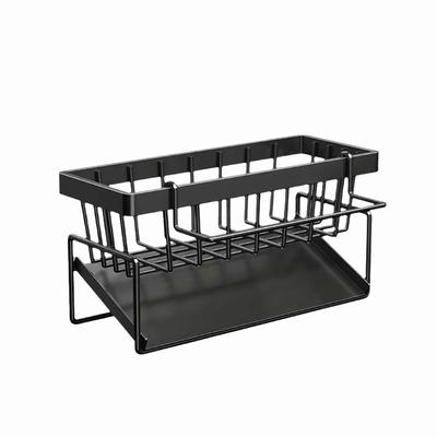 SinfoniaA Sponge Holder Drainer Rack Stainless Steel Waterproof Stain Resistant Small Items Storage Towel Hanger Storage Kitchen Storage