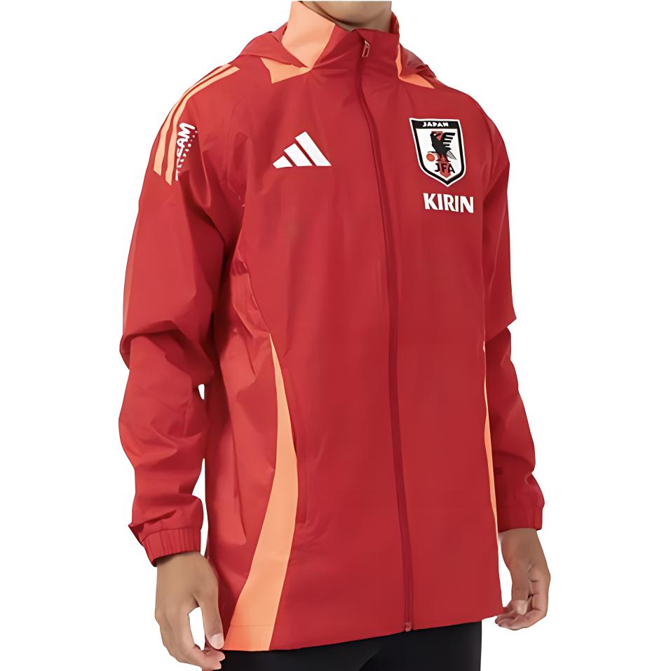 Adidas Giappone Squadra Nazionale di Calcio Serie Olimpica Moda Logo Elegante Giacca Manica Lunga All Weather Uomo Giacca Rosso IU9392