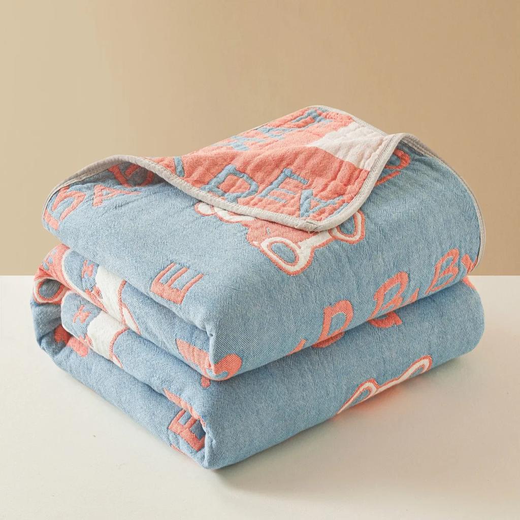 New Class a Cotton Is Not Easy to Shrink 6 Layers Gauze Blanket Towel Blanket Summer Blanket