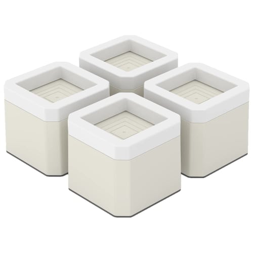 DEWEL Washing Machine Raiser, Adjustable Height, for Washing Machines, Refrigerators, Sofas, and Kotatsu Tables, Set of 4, with Anti-Vibration and Sou