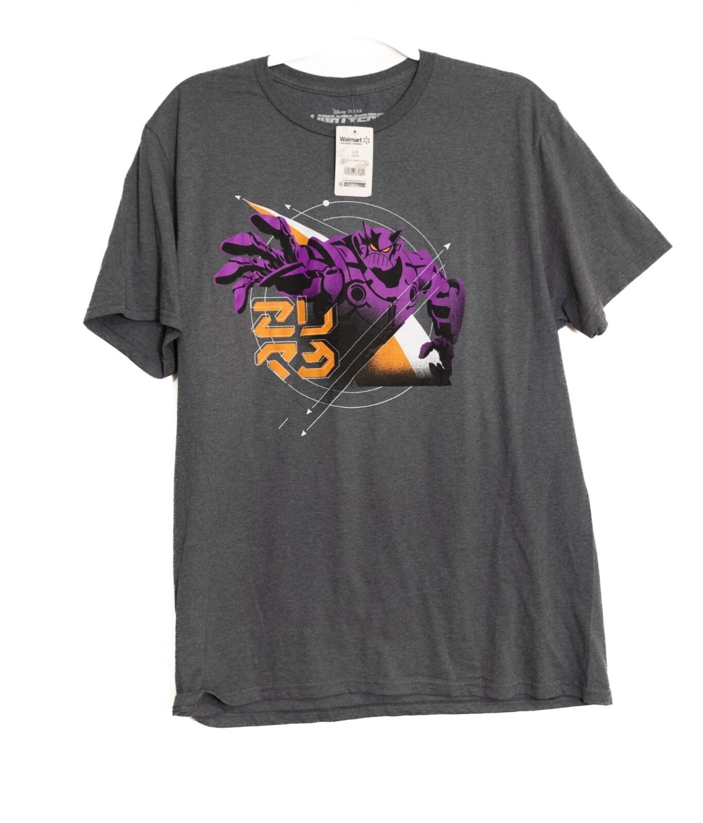 Disney Pixar Lightyear Zurg Graphic T-Shirt Gray Short Sleeve Mens Size L S