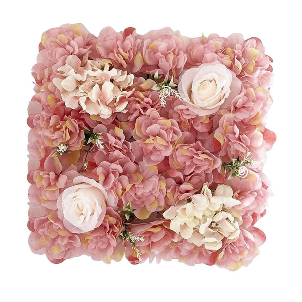 Artificial Flower Wall Panel Rose Photo Background for Wedding Valentines Day Indoor Decoration