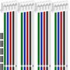 MKBKLLJY Guitar Pickup Male Quick Connect 28AWG 10cm Cable Control Heat Shrink Tubing Included 4-Pack 5-Wire Connectors, 1.25mm Pitch, 5-Pin Plug,