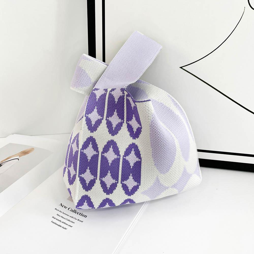 Large Capacity Knitted Bag Women'S Knitted Handbag Tote Bag Portable Storage For Outdoor Use Soft Woven Versatile And Cute Bag