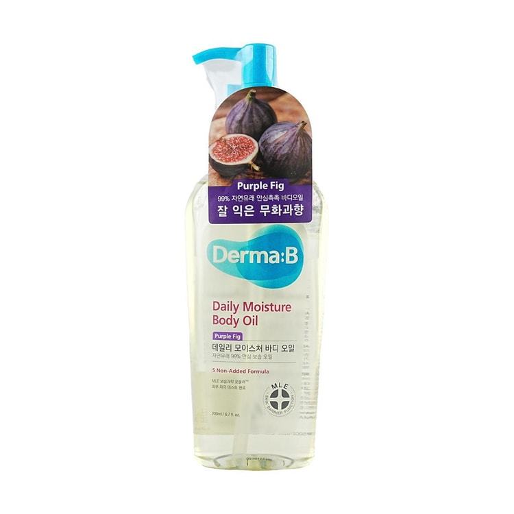 Derma:B Daily Moisture Body Oil 200ml / Fresh Peach/ Purple Fig / Nourishing, Moisturizing, Korean Cosmetics, Kbeauty