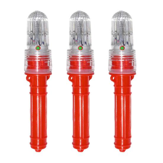 3Pcs Boat Flares High Visibility Multiple Lighting Modes Waterproof Battery Powered Emergency Signals LED Warning Lights