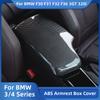 For BMW 3 4 Series F30 F31 F32 F36 3GT 320i 2013-2019 ABS Carbon Fiber Car Center Console Armrest Cover Sticker Interior Decorat