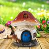 13cm Harz Pilzhaus Gartenornament Dekoration