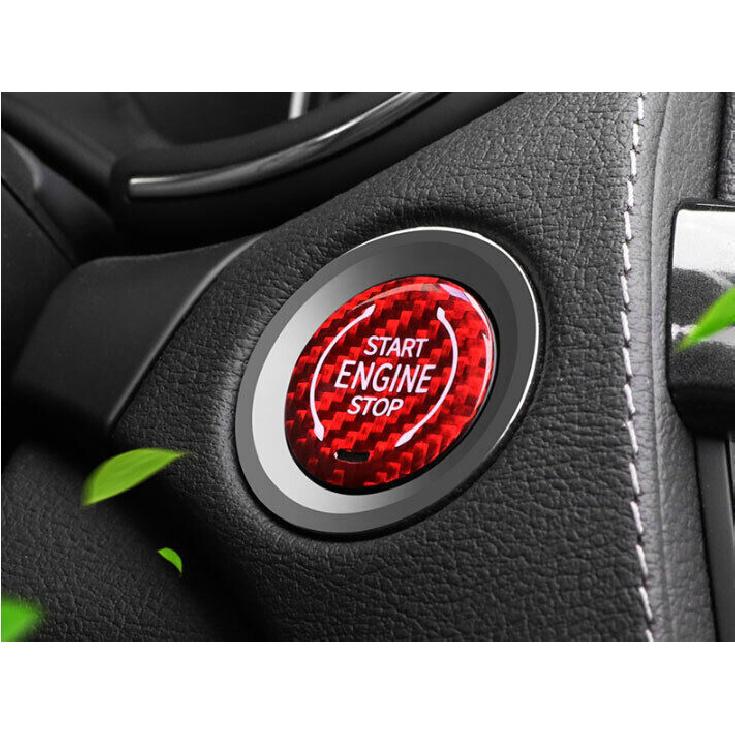 Start Button Ignition Switch Cover Trim Red Carbon Fiber For Cadillac CT5 19-20