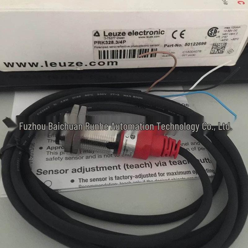 New Laueze PRK328.3/4P Photoelectric Sensor, Model 50122696 In Stock.