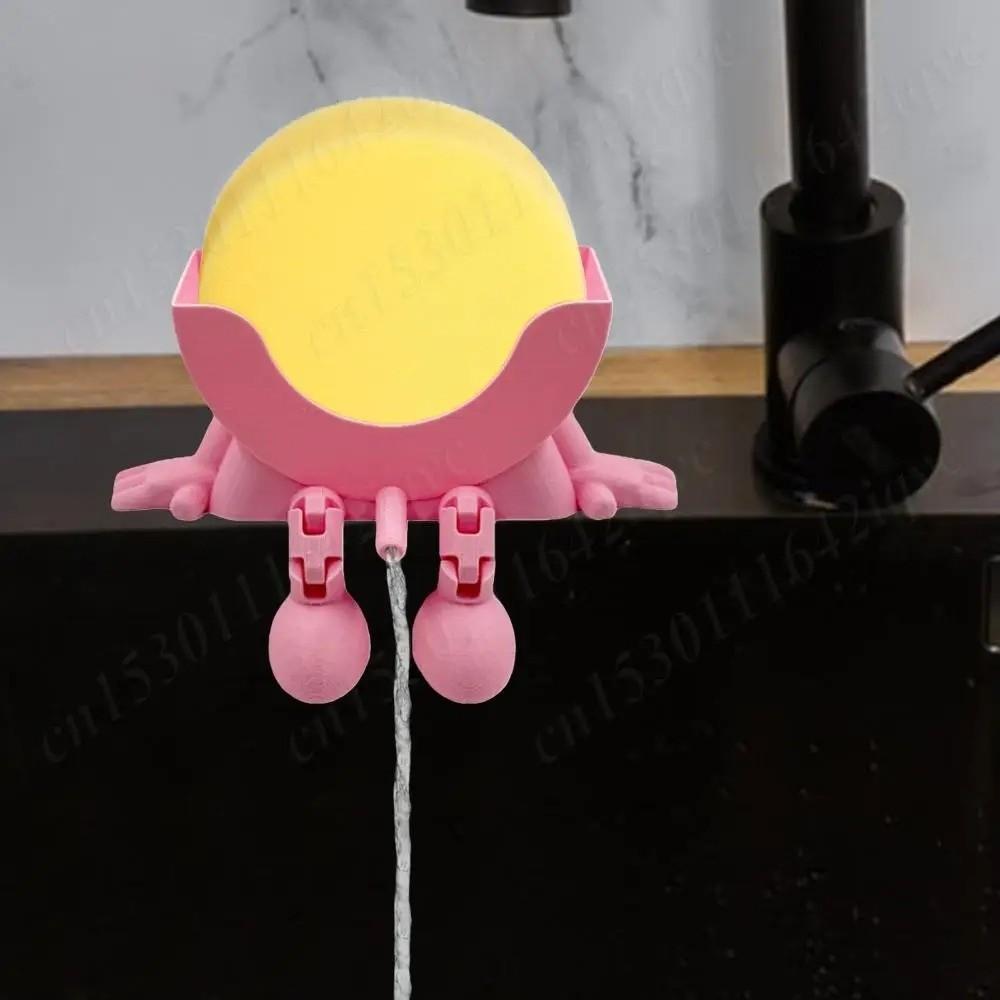 Funny Soap Draining Rack Space Saving Sponge Rack Scrub Cloth Drain Holder Bathroom Surface