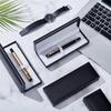 BENECREAT 6 Pcs Black Pen Gift Box, 6.9x2.3x1 Inch PU Leather Penbox, Empty Long Fountain Pen Box for Packaging, Back to School Season, Graduation