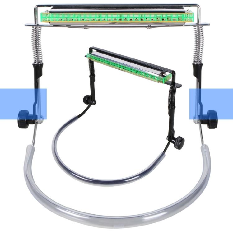 Ergonomic Harmonica Adjustable Neck Bracket 24 Hole Harmonica Neck Mount Rack Mouth Organ Stand For Musician Enduring