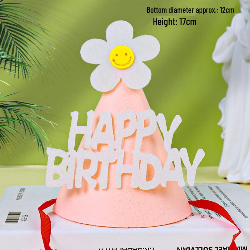 Korean Baby Bow Birthday Hat for 1-Year-Olds - Cake Decoration Accessory