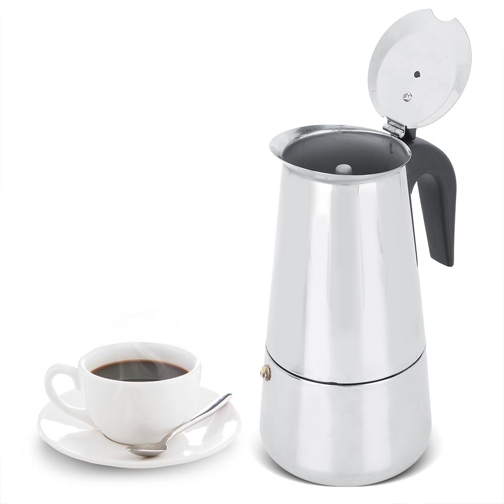450ml Stainless Steel Electric Stove Coffee Pot Maker Heater Set
