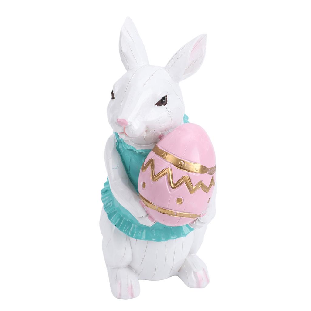 Easter Bunny Decoration Resin Figurine Statue Cute Easter Rabbit Ornament for Home Holiday Gift Style B