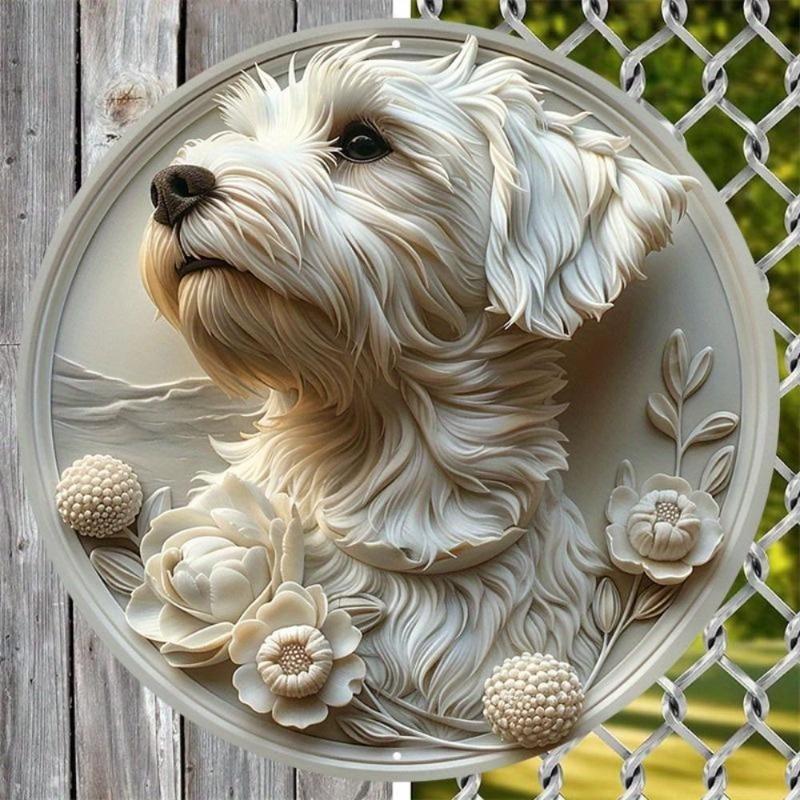 2D Flat Hanging Decorative Metal Sign Hand Painted Art
