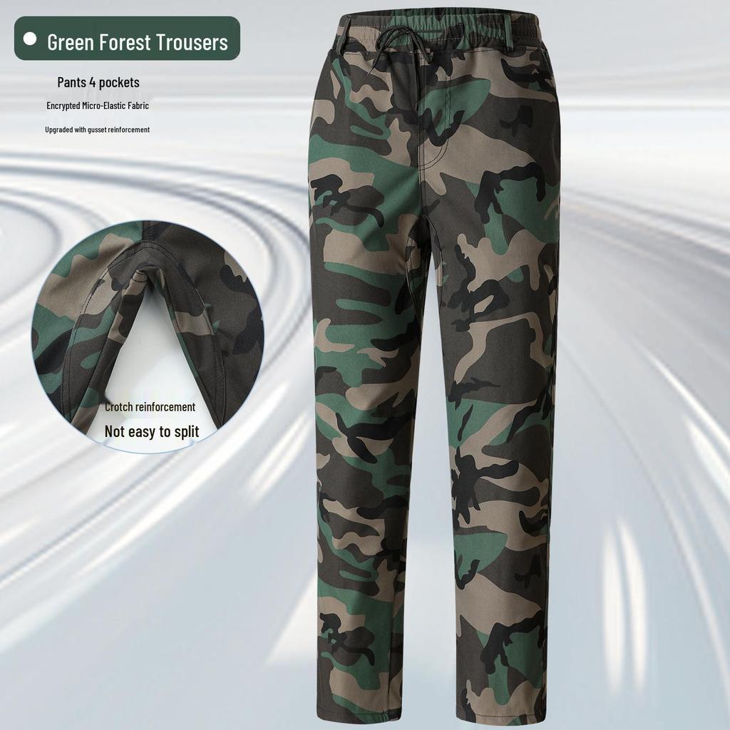 Unisex Camouflage Work Suit: Durable, Elastic, Breathable Tactical Clothing for Spring/Autumn.