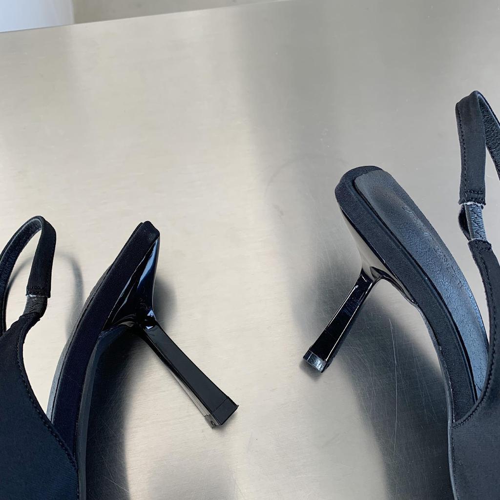 Autumn 2023 Women's Pointed Toe Bow High Heel Ankle Strap Shoes