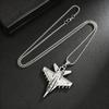 Hip Hop Fighter Jet Airplane Pendant Necklace - Commemorative Jewelry Gift