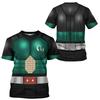 Kamen Rider W CycloneJoker T-shirts Japanese Tokusatsu Cosplay 3D Print Kids Tees Summer Men/Women Harajuku Short Sleeve Y2k Top